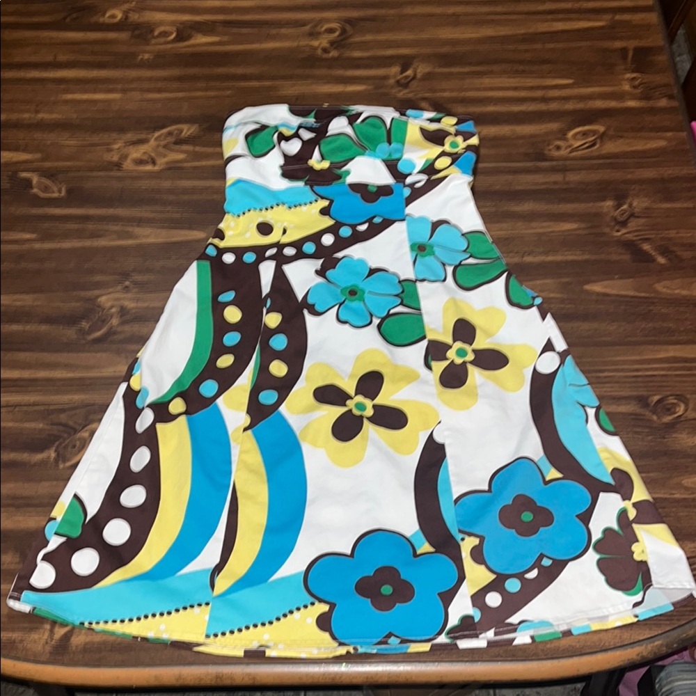 B. Smart Floral Strapless Dress - Size 6